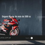 Cobertura para motos de 500 cc